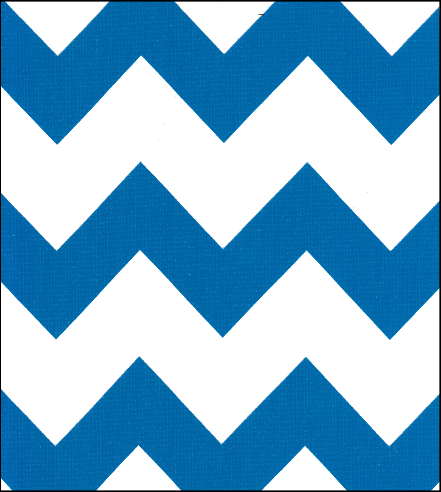 blue and white Chevron oilcloth swatch