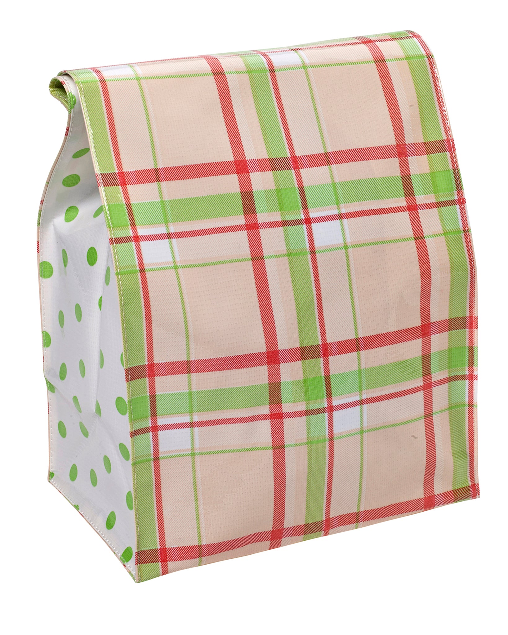 Freckled Sage Lunch Bag Plaid Pink & Lime