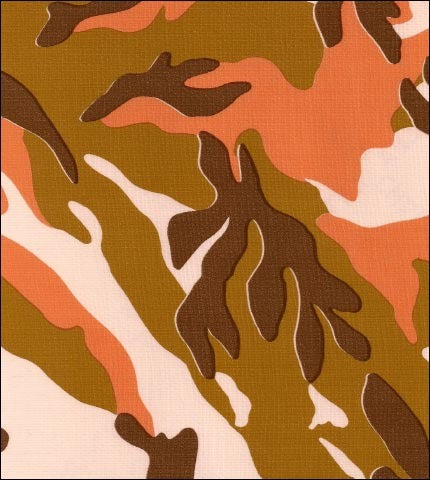 OilclothByTheYard.com Camo Sand fabric swatch