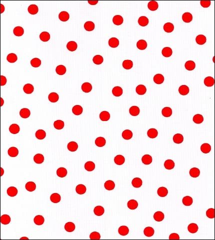 oilcloth by the yard dot red swatch