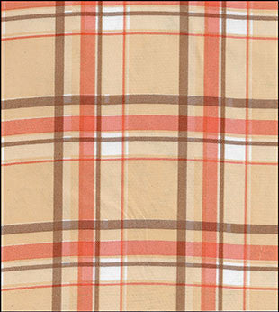 Brown and Orange Plaid oilcloth