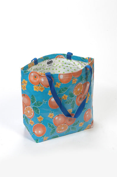 Freckled Sage Market Bag in Oranges light blue