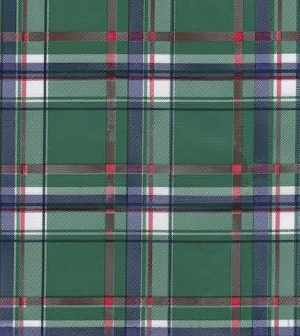 Green Blue and Red Plaid tartan oilcloth